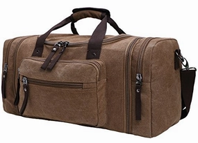 Price Drop Frenzy Large Capacity Canvas Unisex Travel Duffel Bag Shoulder Handbag Weekend Bag W/ Strap