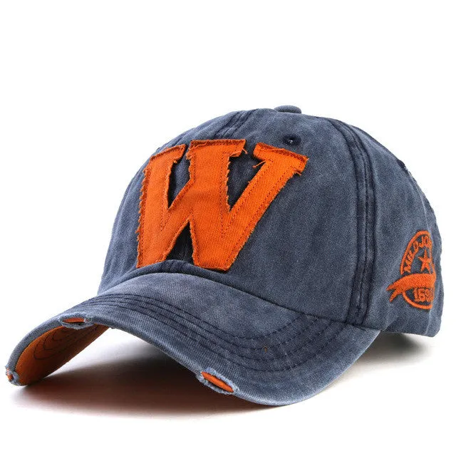 Clearance Alert Now Trending Today Steal Letter W Cotton Embroidery Baseball Hats Snapback For Men