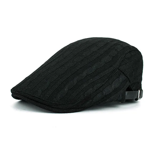 Surprise Discount Today Winter Cotton Beret Hat For Men - Khaki,Black,Navy,Coffee,Grey