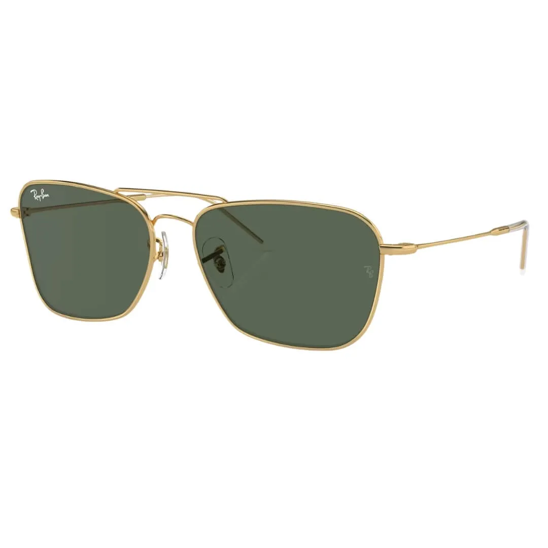Today Only Savings Clearance Steal Today Ray-Ban Caravan Reverse Rbr0102S 001/Vr Gold Frame, Green Lens