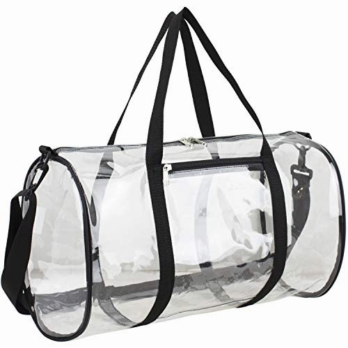 Shop Save Today Clearance Event Eastsport Clear Duffel 18" With Removable Adjustable Crossbody Strap (From 28" To 52"), Black
