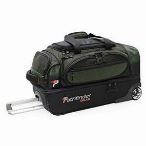 Pathfinder Gear 22 Inch Rolling Drop Bottom Duffel, Olive, One Size Special Deals Online