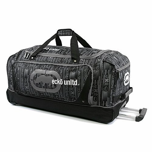 Limited Time Offer Ecko Unltd Steam 32" Large Rolling Duffel Bag, Grey, One Size