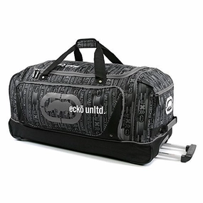 Limited Time Offer Ecko Unltd Steam 32" Large Rolling Duffel Bag, Grey, One Size