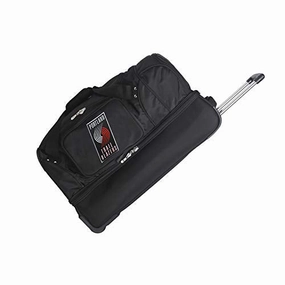 Instant Deal Today Shop Smart Deals Nba Portland Trail Blazers Rolling Drop-Bottom Duffel Bag, 27 X 16 X 14", Black