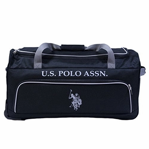 Today Only Offer Clearance Alert Now U.S. Polo Assn. 27In Rolling Duffel Bag, Black, One Size