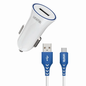 Weekend Flash Offer Loop'D Usb Port Car Charger With Type-C Cable - 10.5W