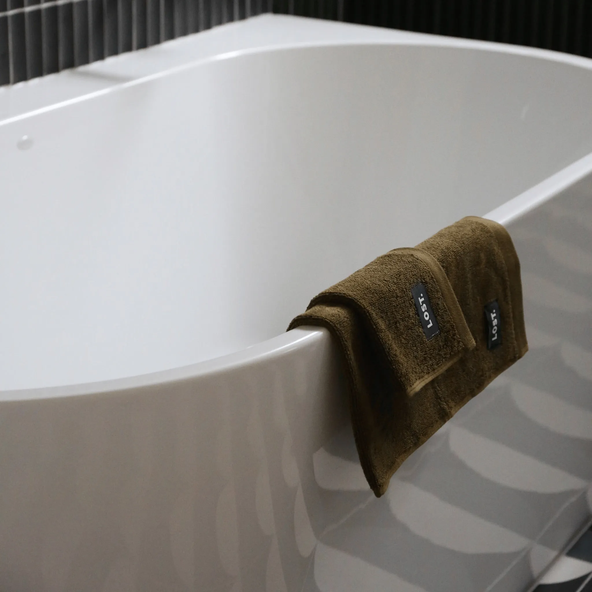 LOST TOWELS Face Washer, 30x30cm, Khaki