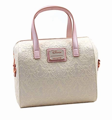 Loungefly Disney Princess Damask Debossed Duffel Handbag, Pink, Medium Save Big Online Shop Save Today