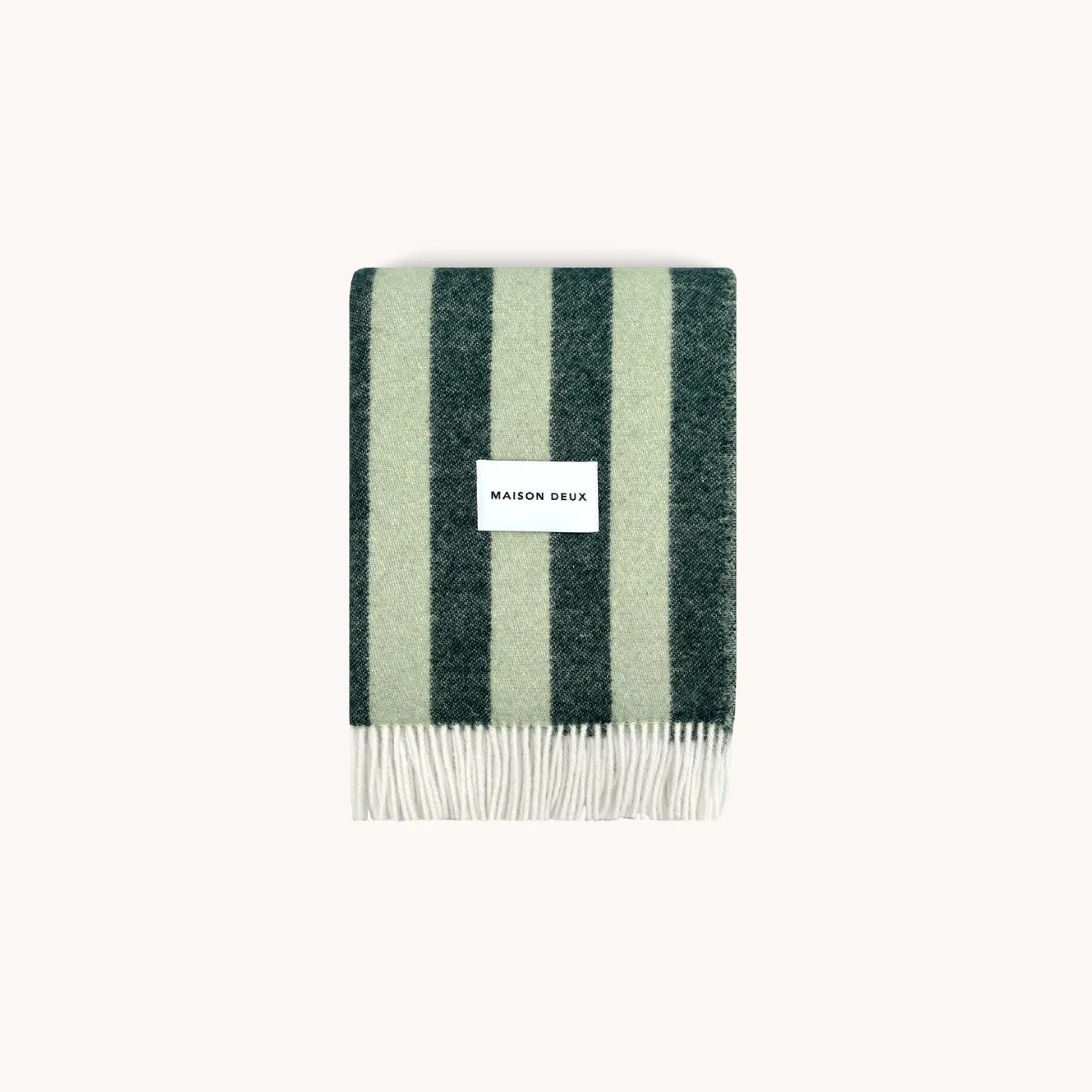 MAISON DEUX Candy Wrap Blanket, 130x200cm, Green/Sage