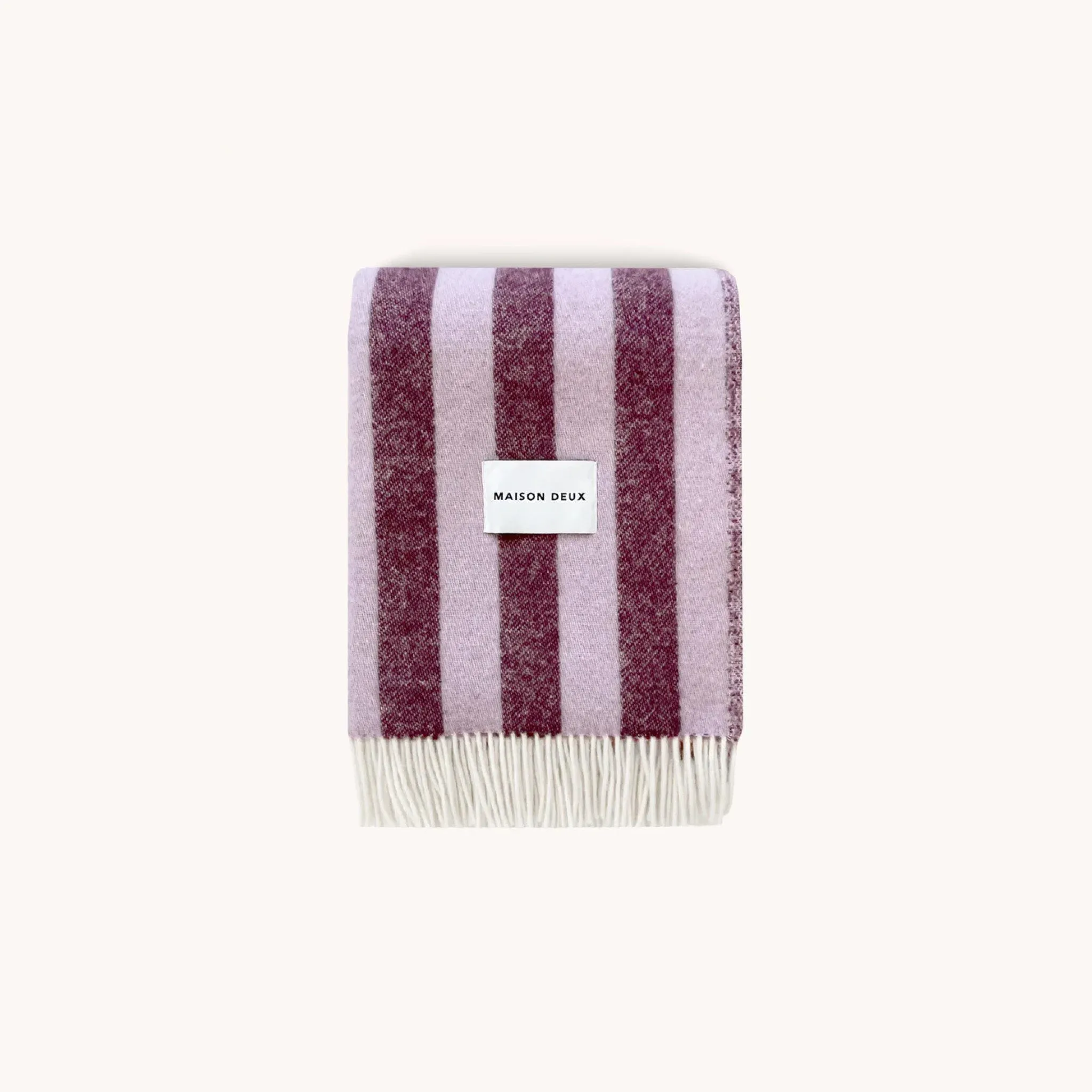 MAISON DEUX Candy Wrap Blanket, 130x200cm, Lilac/Aubergine