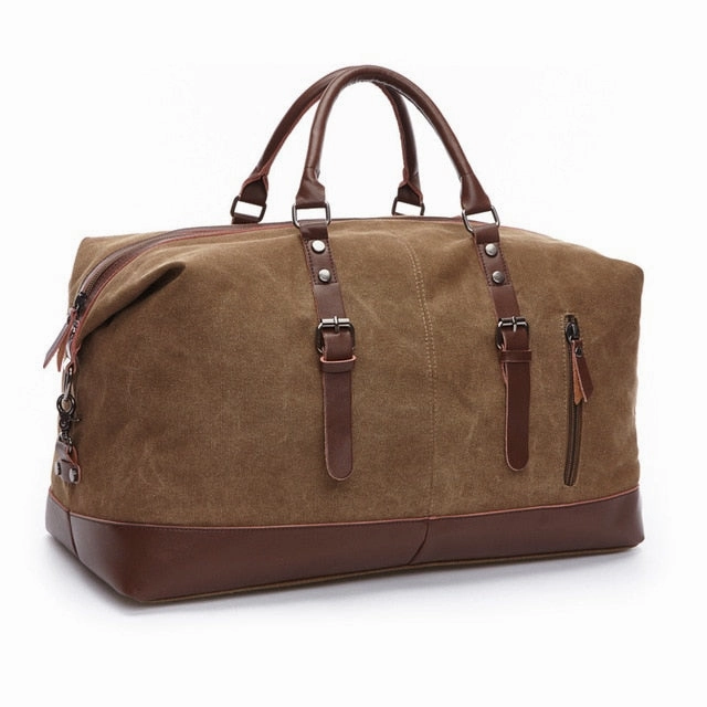 Markroyal Canvas Leather Men Travel Bags Carry On Luggage Bags Men Duffel Bags Handbag Travel Gift Sale Event