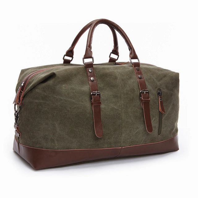 Flash Offer Today Best Deal Online Markroyal Canvas Leather Men Travel Bags Carry On Luggage Bags Men Duffel Bags Handbag Travel