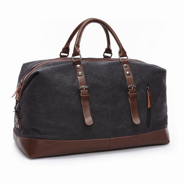 Markroyal Canvas Leather Men Travel Bags Carry On Luggage Bags Men Duffel Bags Handbag Travel Biggest Savings Now