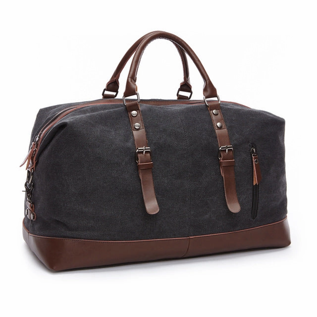 Markroyal Canvas Leather Men Travel Bags Carry On Luggage Bags Men Duffel Bags Handbag Travel Limited Stock Deals