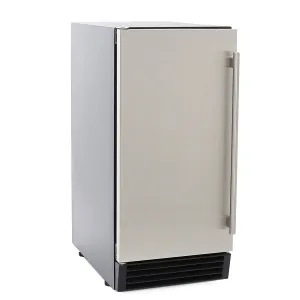 Maxx Ice - MIM50P-ADA, Maxx Ice Built-In Indoor Clear Ice Machine, ADA Compliant, 15"W, 65 lbs, Full Dice Ice Cubes, in Black with Stainless Steel Door