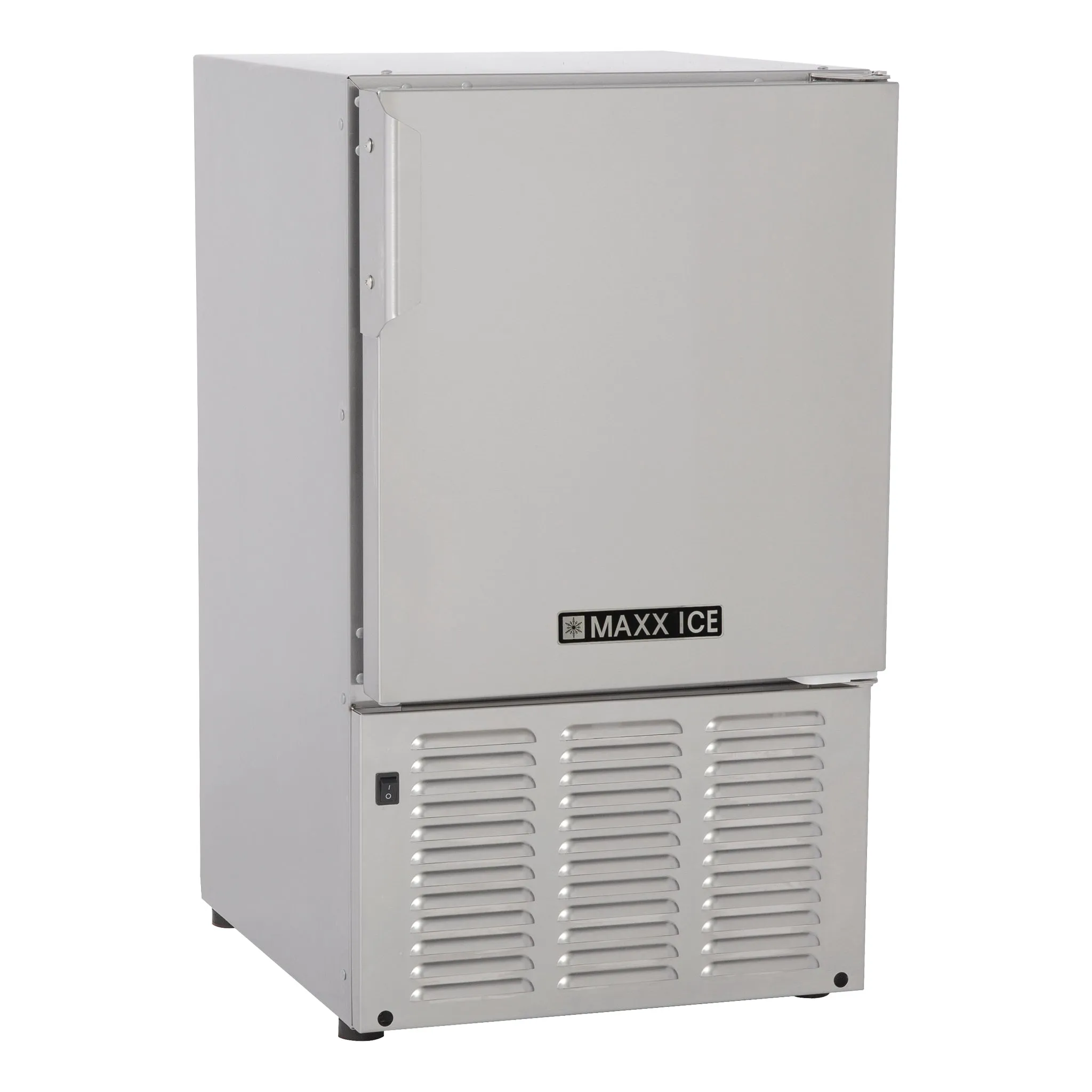 Maxx Ice - MMAR25S, Maxx Ice Compact Marine Ice Machine/Boat and RV Ice Maker, 25 lbs, Long Crescent Cubes, in Stainless Steel