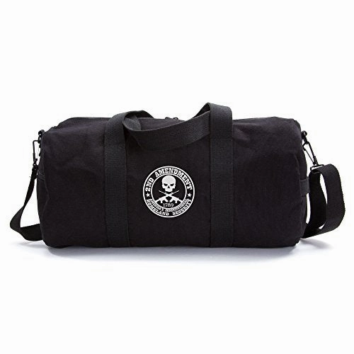 Shop Smart Deals Today Only Offer 2Nd Amendment Homeland Security Sport Heavyweight Canvas Duffel Bag In Black & White, Medium