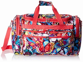 World Traveler Women'S Value Series 22-Inch Carry Pink Butterfly Duffel Bag, Pink Trim Butterfly, Big Savings Today