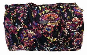 Hot Deals Today Clearance Sale Vera Bradley Small Duffel Bag (Midnight Wildflowers)