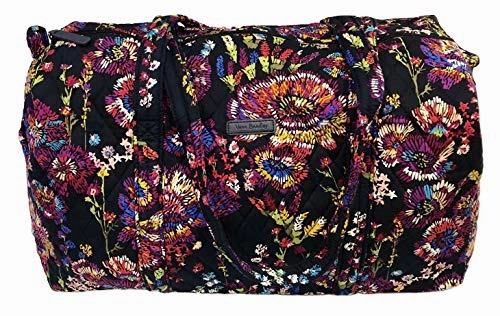 Hot Deals Today Clearance Sale Vera Bradley Small Duffel Bag (Midnight Wildflowers)
