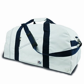 Sailor Bags Square Duffel (White/Blue Straps, X-Large) Todays Special Picks Hot Offer Frenzy