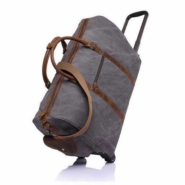 Melodycollection Canvas Leather Men Travel Bags Carry On Luggage Bags Men Duffel Bags Travel Tote Grab It Before Gone
