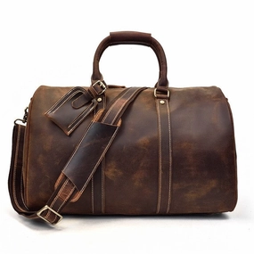 Men Genuine Leather Luggage Travel Bags Overnight Duffel Hangdbag Weekend High-Capacity Tote Boston Weekend Sale Special GiftWorthy Sale