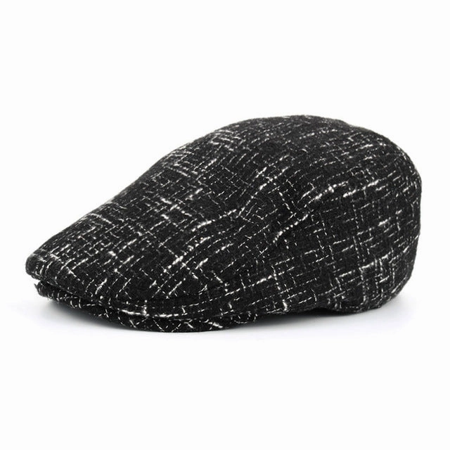 Men'S Cotton Winter Beret Hat - Black,Navy,Grey Instant Discount