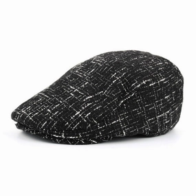 Men'S Cotton Winter Beret Hat - Black,Navy,Grey Instant Discount