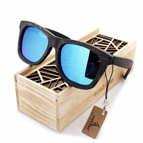 Men'S Retro Bamboo Sunglasses In Wooden Gift Box - Blue,Brown,Grey Trending Hot Picks