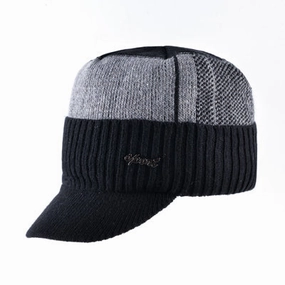 Men'S Winter Knitted Baseball Caps - Black,Gray,Blue GiftWorthy Sale