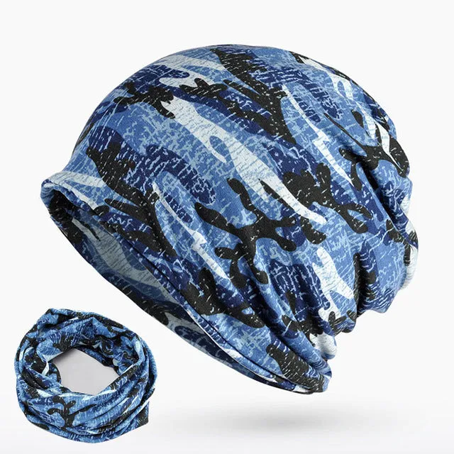 Men'S Fashion 2 In 1 Scarf/Beanie Hat Shop the Savings Now