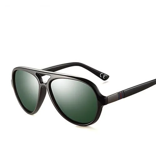 Save More Online Men'S Oval Frame Polarized Sunglasses - Black,Blue Smoke,Matte Black,Brown