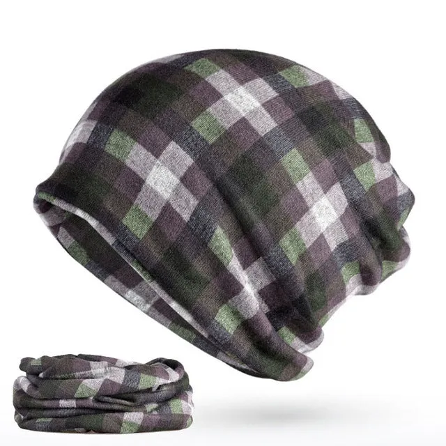 Dont Miss This Steal Today Only Hot Sale Men'S Winter Fashion Multifunction Striped Collar Scarf/Beanie