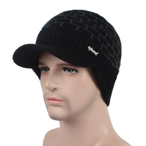 Deal of the Day Today Only Offer Men'S Winter Knitted Cap Beanie   Collar Scarf - Black,Gray,Navy,Red