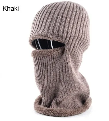 Men'S Winter Knitted Face Mask Hat For Men - Black/Gray/Khaki/Blue Todays Mega Savings Today Only Offer