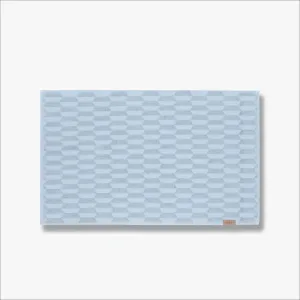 METTE DITMER Geo Bath Mat, Organic Cotton, 50x80 cm, Light Blue