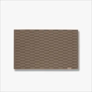 METTE DITMER Geo Bath Mat, Organic Cotton, 50x80cm, Nougat