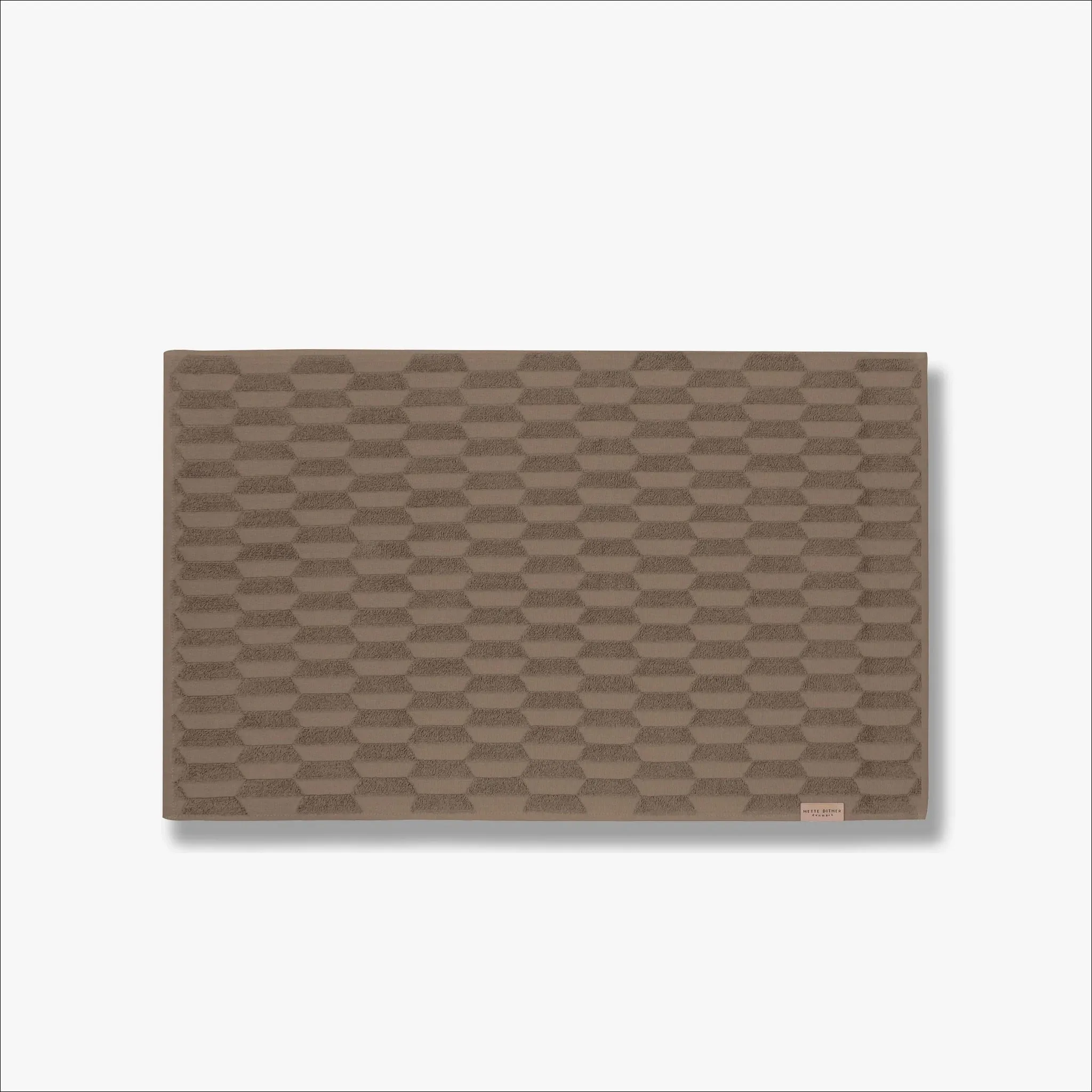 METTE DITMER Geo Bath Mat, Organic Cotton, 50x80cm, Nougat