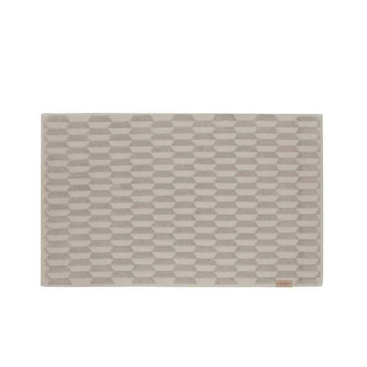METTE DITMER Geo Bath Mat, Organic Cotton, 50x80cm, Sand