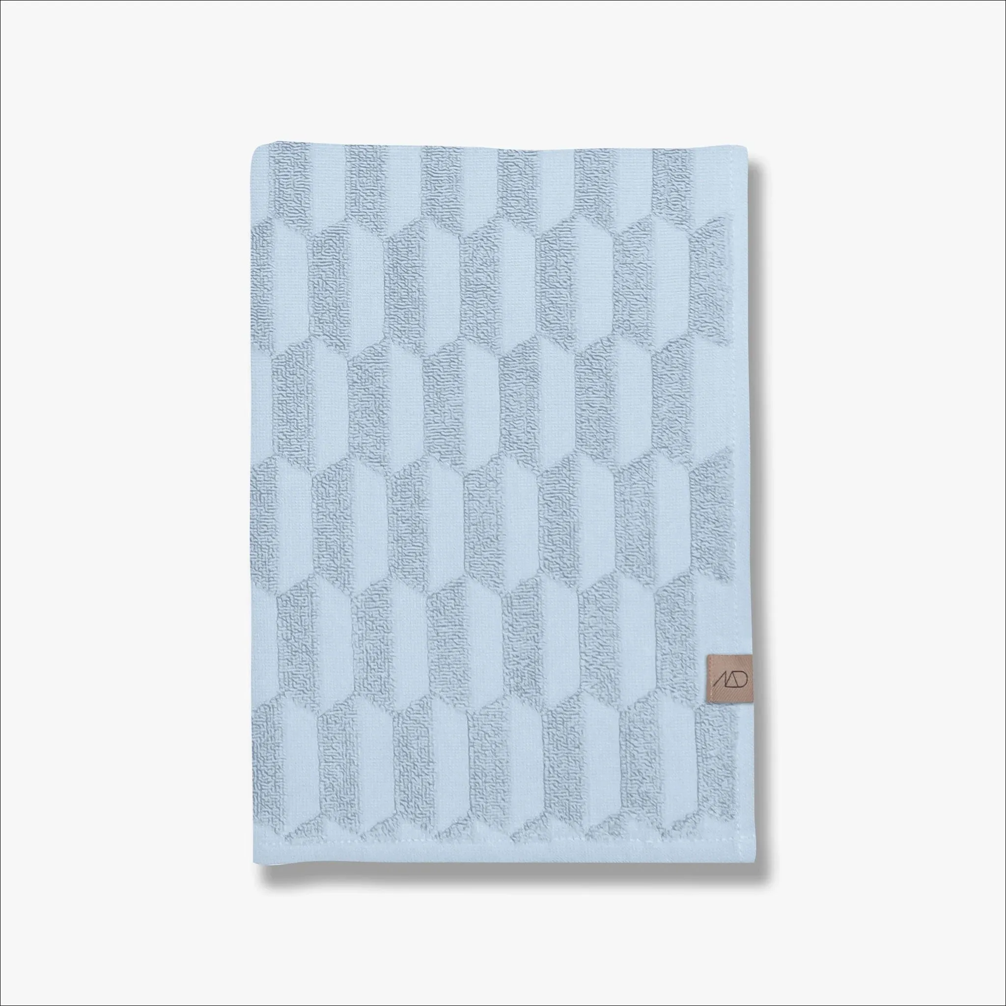 METTE DITMER Geo Bath Towel, Organic Cotton, 70x133cm, Light Blue