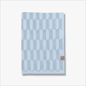METTE DITMER Geo Bath Towel, Organic Cotton, 70x133cm, Light Blue