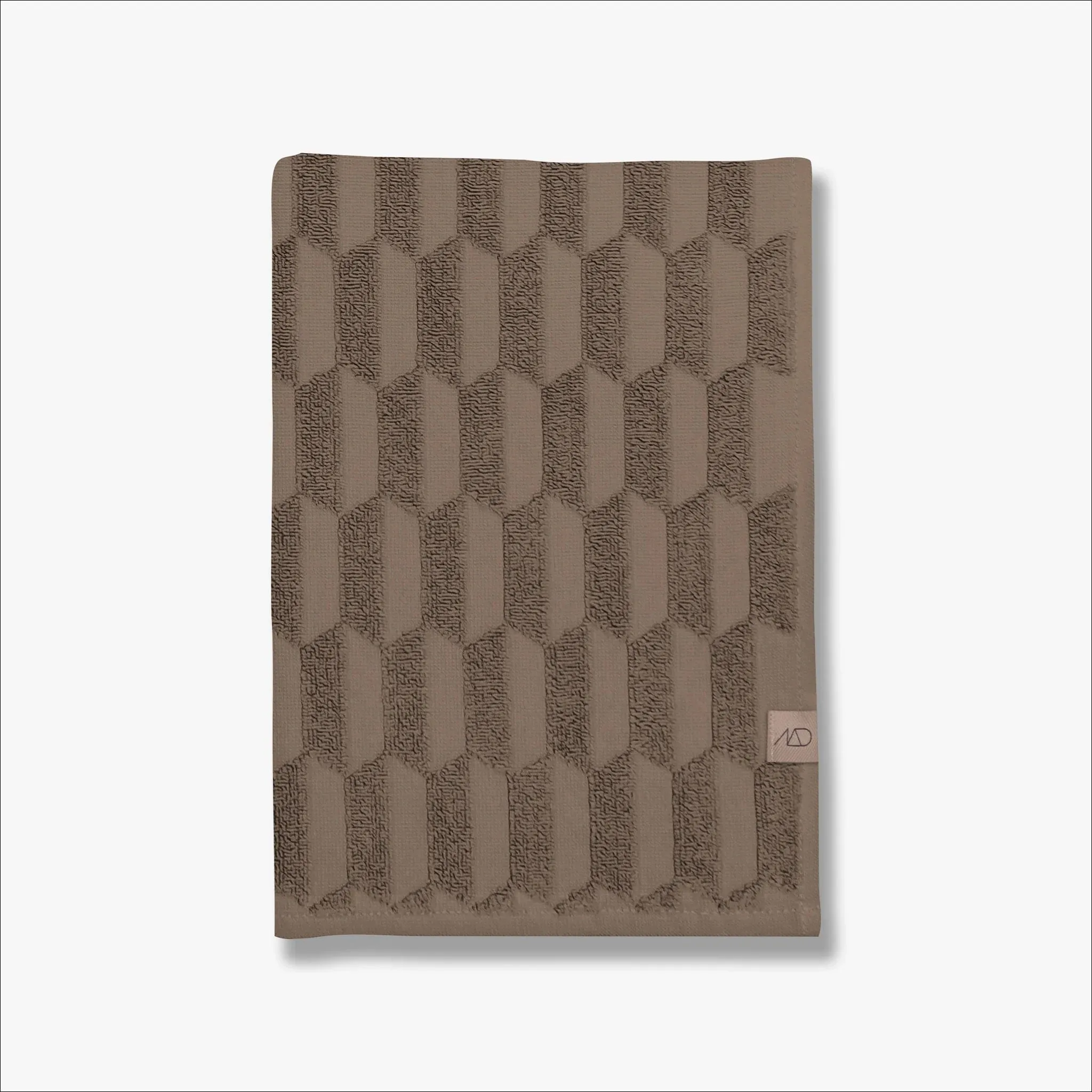METTE DITMER Geo Bath Towel, Organic Cotton, 70x133cm, Nougat