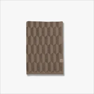 METTE DITMER Geo Hand Towel, Organic Cotton, 35x55 cm, Nougat (2 Pack)