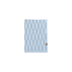 METTE DITMER Geo Hand Towel, Organic Cotton, 50x95cm, Light Blue
