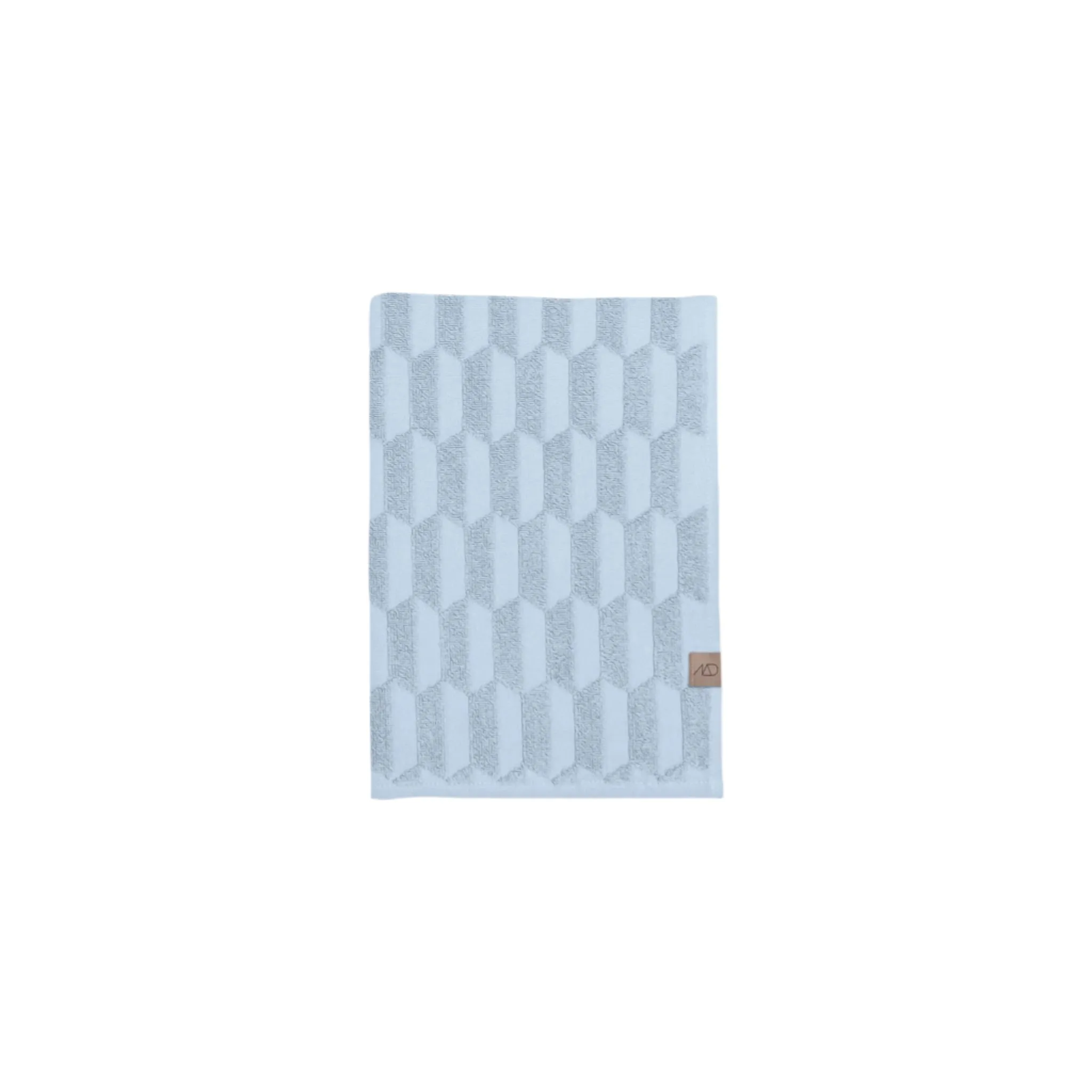 METTE DITMER Geo Hand Towel, Organic Cotton, 50x95cm, Light Blue