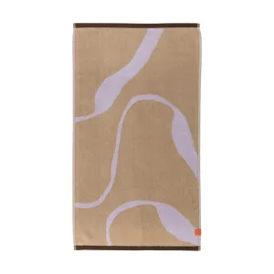 METTE DITMER Nova Arte Bath Towel, 70x133cm, Sand/Lilac