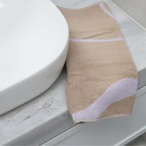 METTE DITMER Nova Arte Hand Towel, 40x55cm, Sand/Lilac (2 Pack)
