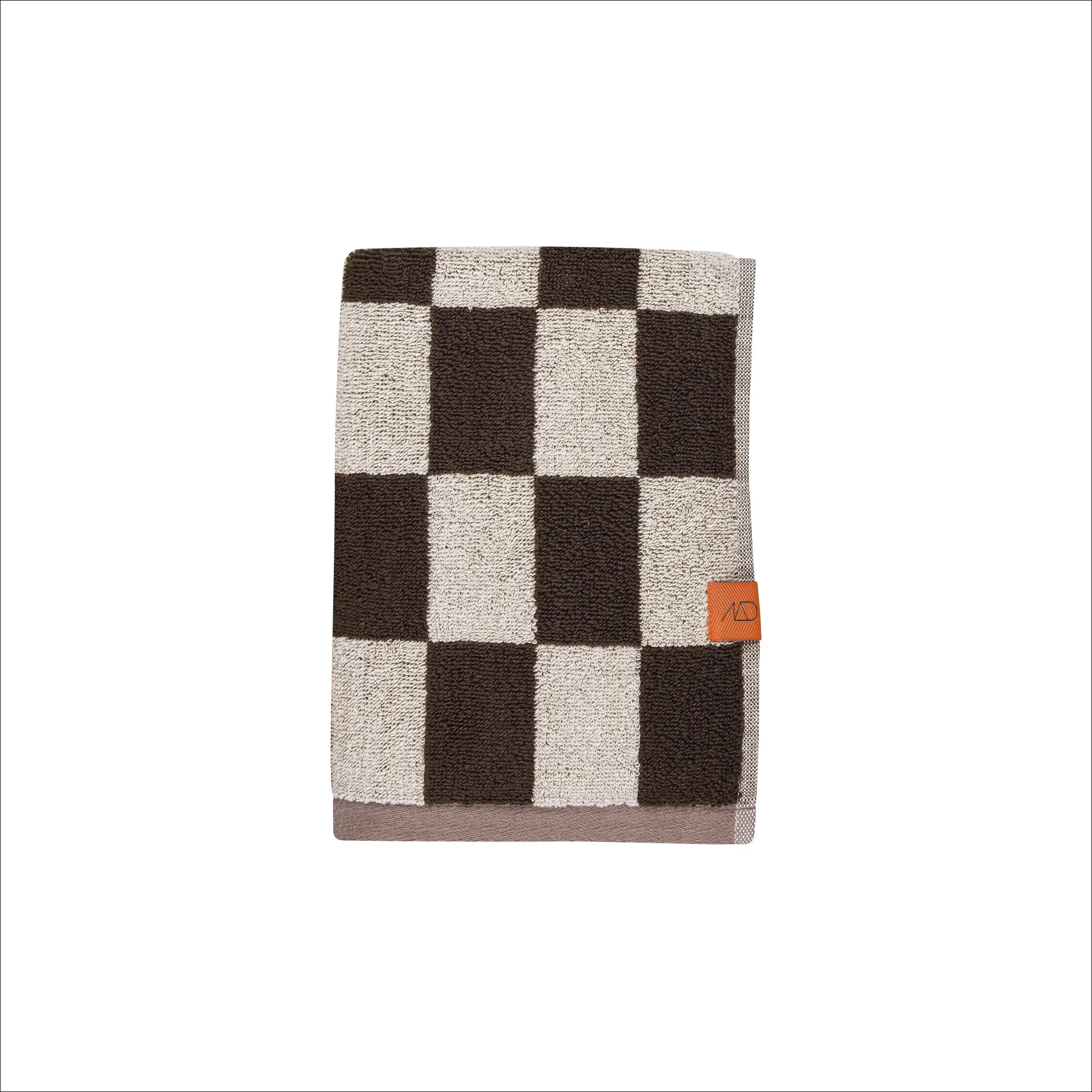 METTE DITMER Retro Hand Towel, Organic Cotton, 40x55 cm, Chocolate (2 Pack)